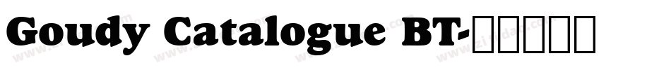 Goudy Catalogue BT字体转换